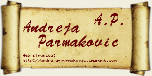 Andreja Parmaković vizit kartica
